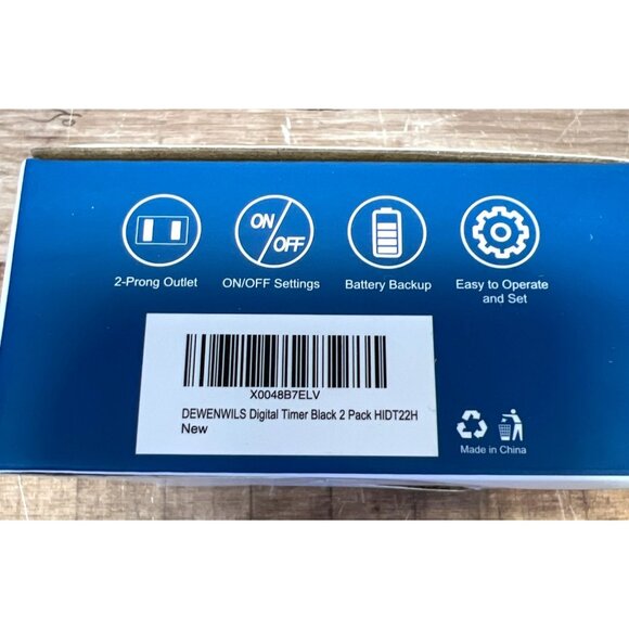 DeWenwils 2-Pack Digital Indoor Timer HIDT22H With On/Off Settings & Battery Bac - Picture 3 of 9